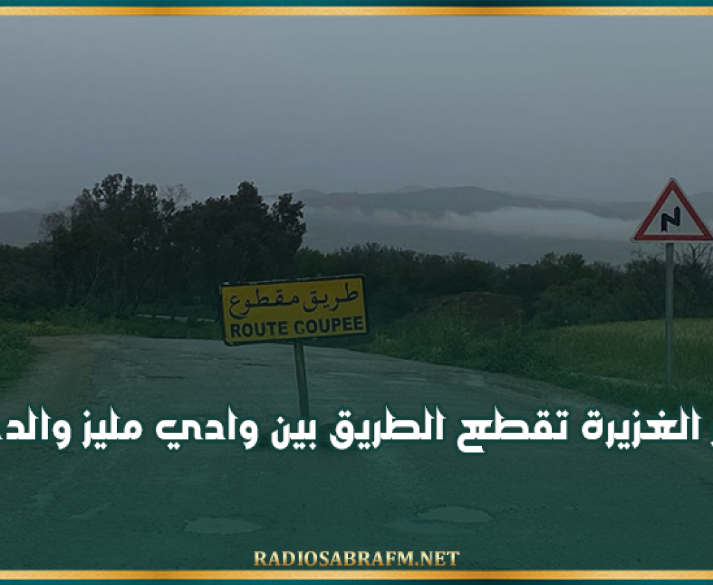 جندوبة: الأمطار الغزيرة تقطع الطريق بين وادي مليز والدخايلية