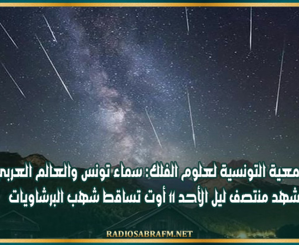 الجمعية التونسية لعلوم الفلك: سماء تونس والعالم العربي تشهد منتصف ليل الأحد 11 أوت تساقط شهب البرشاويات