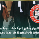 محامو القيروان يعلنون إضرابًا عامًا حضوريًا يوم 22 أفريل احتجاجًا على تدهور ظروف العمل بالمحاكم