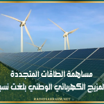 مساهمة الطاقات المتجددة في المزيج الكهربائي الوطني بلغت نسبة 09 %