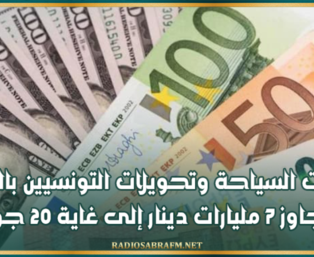 عائدات السياحة وتحويلات التونسيين بالخارج تتجاوز 7 مليارات دينار إلى غاية 20 جوان