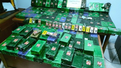 بئر القصعة - المروجات : حجز 832 صفيحة من مخدر القنب الهندي قيمها 02 مليون و75 الف دينار