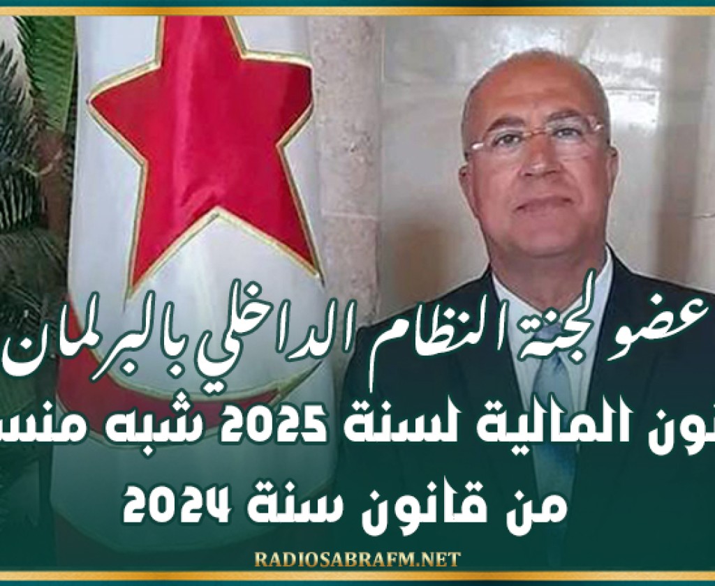 عضو لجنة النظام الداخلي بالبرلمان: قانون المالية لسنة 2025 شبه منسوخ من قانون سنة 2024