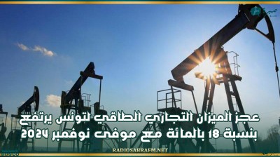 عجز الميزان التجاري الطاقي لتونس يرتفع بنسبة 18 بالمائة مع موفى نوفمبر 2024