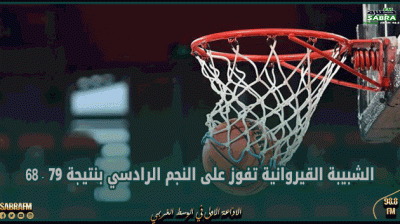 كرة السلة: الشبيبة القيروانية تفوز على النجم الرادسي بنتيجة 79-68