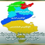 صادرات الاقاليم 1 و2 و3 تمثل حوالي 90 بالمائة من اجمالي الصادرات الوطنية