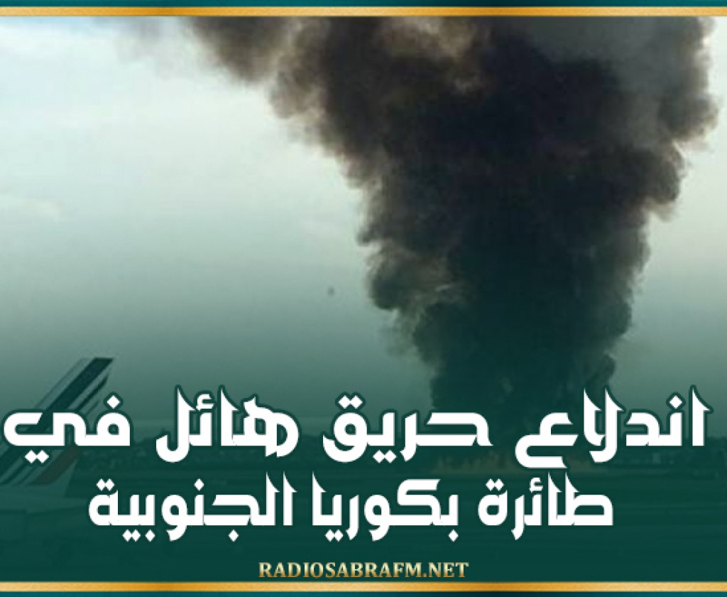 اندلاع حريق هائل في طائرة بكوريا الجنوبية..ونجاة جميع الركاب