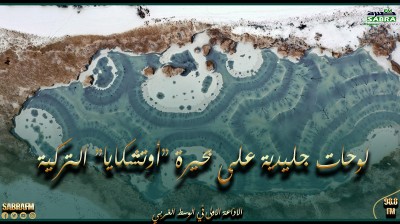 بريشة الطبيعة.. تشكيل لوحات جليدية على بحيرة أوتشكايا في تركيا