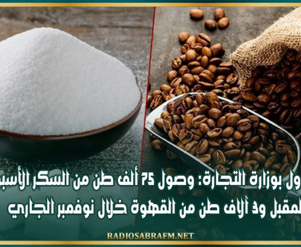 مسؤول بوزارة التجارة: وصول 75 ألف طن من السكر الأسبوع المقبل و3 آلاف طن من القهوة خلال نوفمبر الجاري
