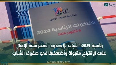 رئاسية 2024: ' شباب بلا حدود ' تعتبر نسبة الإقبال على الاقتراع مقبولة وأضعفها في صفوف الشباب