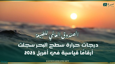 الصندوق العالمي للطبيعة: درجات حرارة سطح البحر سجلت أرقامًا قياسية في أفريل 2023