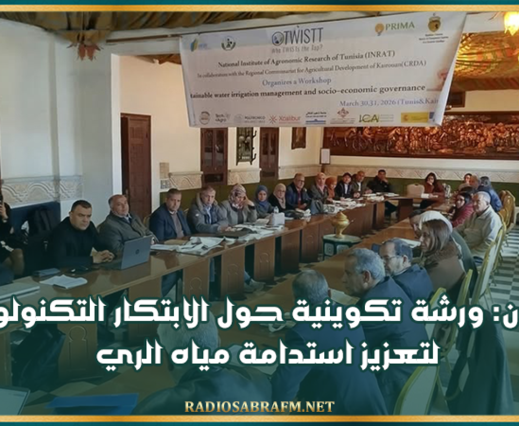 القيروان: ورشة تكوينية حول الابتكار التكنولوجي لتعزيز استدامة مياه الري