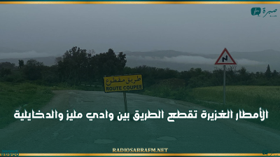 جندوبة: الأمطار الغزيرة تقطع الطريق بين وادي مليز والدخايلية