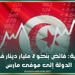 وزيرة المالية: فائض بنحو 2 مليار دينار في ميزانية الدولة إلى موفى مارس