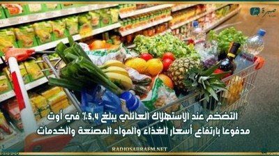 التضخم عند الاستهلاك العائلي يبلغ 5,4% في أوت مدفوعا بارتفاع أسعار الغذاء والمواد المصنعة والخدمات