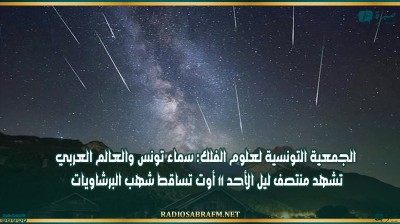 الجمعية التونسية لعلوم الفلك: سماء تونس والعالم العربي تشهد منتصف ليل الأحد 11 أوت تساقط شهب البرشاويات