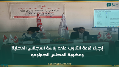 سيدي بوزيد: إجراء قرعة التناوب على رئاسة المجالس المحلية وعضوية المجلس الجهوي