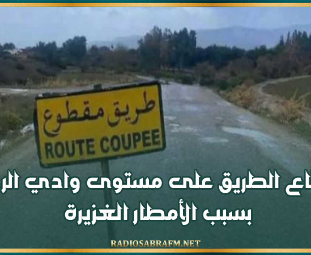 جندوبة: انقطاع الطريق على مستوى وادي الرغاي بسبب الأمطار الغزيرة