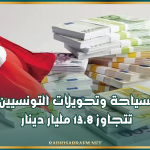 عائدات السياحة وتحويلات التونسيين بالخارج تتجاوز 13.8 مليار دينار