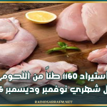 غرفة تجار الدواجن: برمجة استيراد 1160 طناً من اللحوم البيضاء خلال شهري نوفمبر وديسمبر 2026