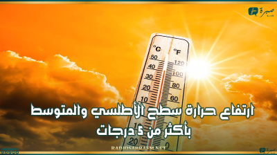 كوبرنيكوس: ارتفاع حرارة سطح الأطلسي والمتوسط بأكثر من 5 درجات