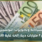 عائدات السياحة وتحويلات التونسيين بالخارج تتجاوز 7 مليارات دينار إلى غاية 20 جوان