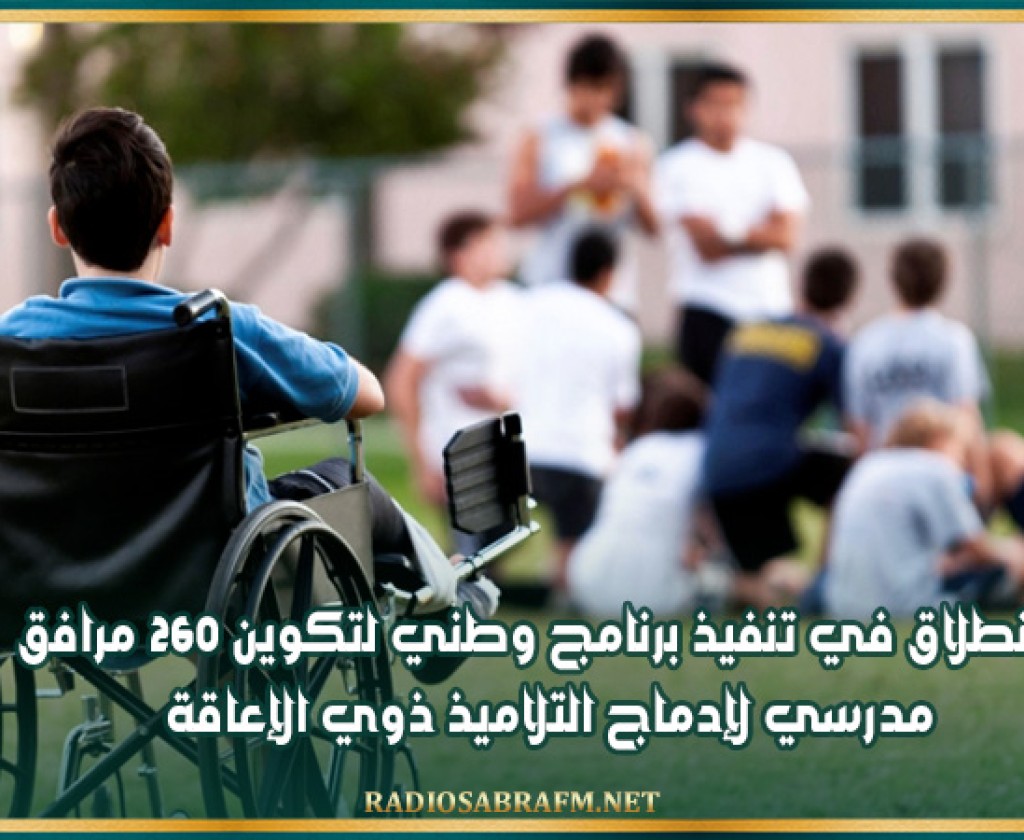 الانطلاق في تنفيذ برنامج وطني لتكوين 260 مرافق مدرسي لإدماج التلاميذ ذوي الإعاقة