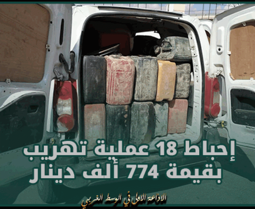 إحباط 18 عملية تهريب بقيمة 774 ألف دينار