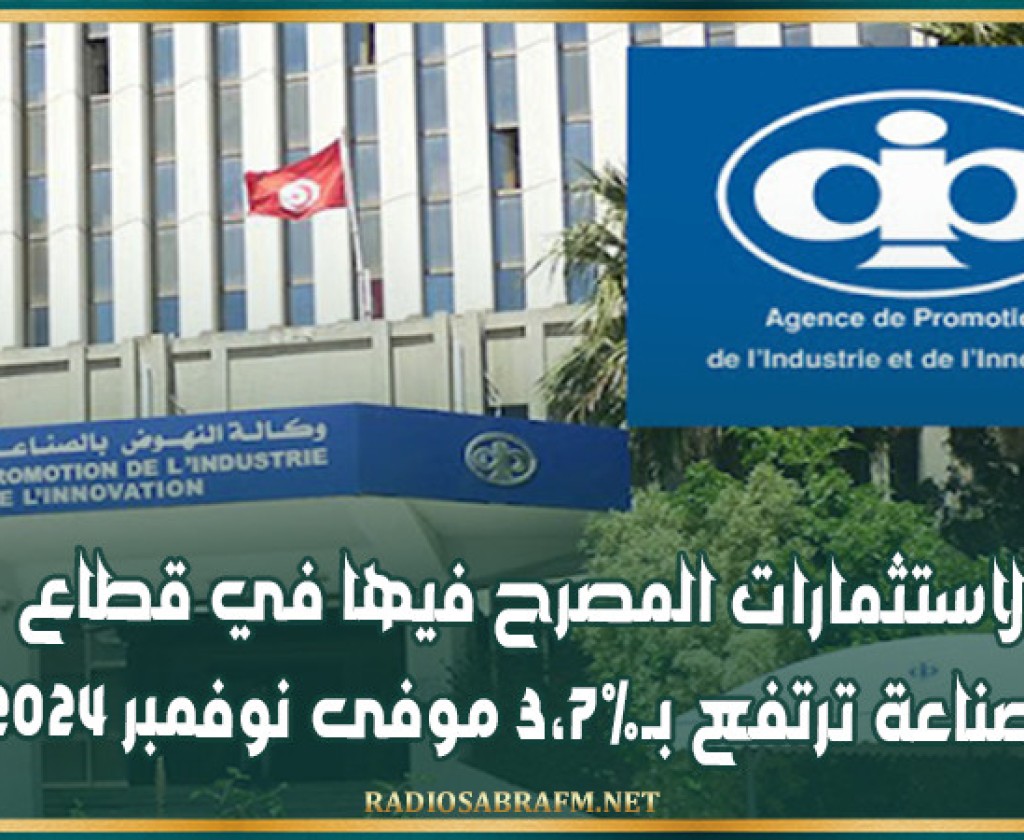 الاستثمارات المصرح فيها في قطاع الصناعة ترتفع بـ3،7% موفى نوفمبر 2024