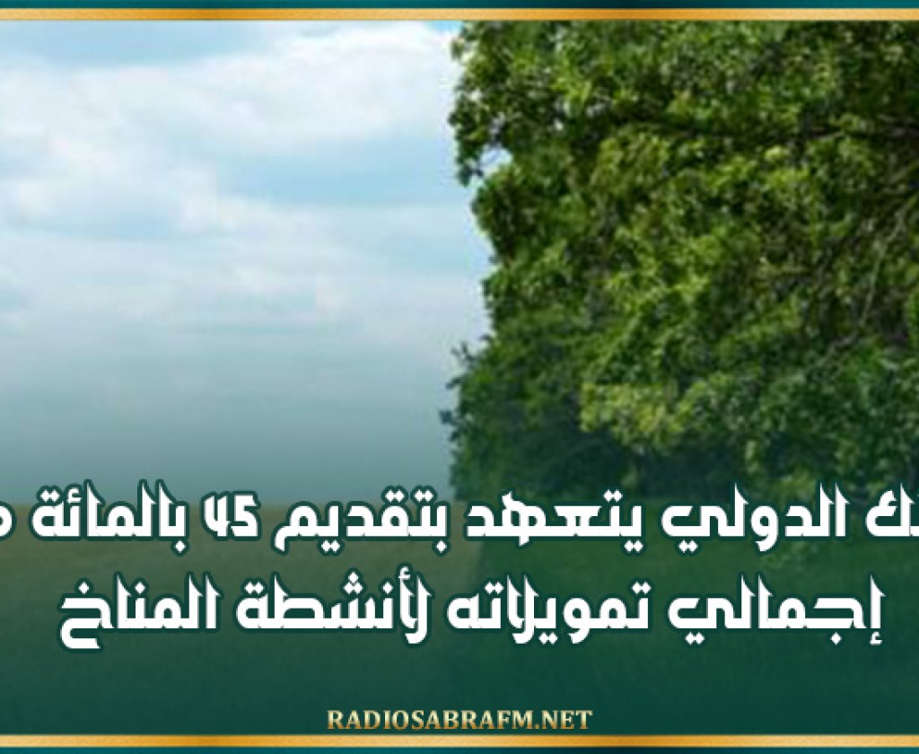 البنك الدولي يتعهد بتقديم 45 بالمائة من إجمالي تمويلاته لأنشطة المناخ