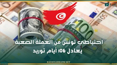 البنك المركزي: احتياطي تونس من العملة الصعبة يعادل 106 أيام توريد