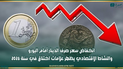 انخفاض سعر صرف الدينار أمام اليورو والنشاط الاقتصادي يظهر علامات اختناق في سنة 2023