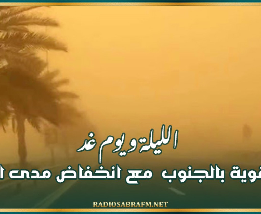 الليلة و يوم غد: رياح قوية بالجنوب مع انخفاض مدى الرؤية