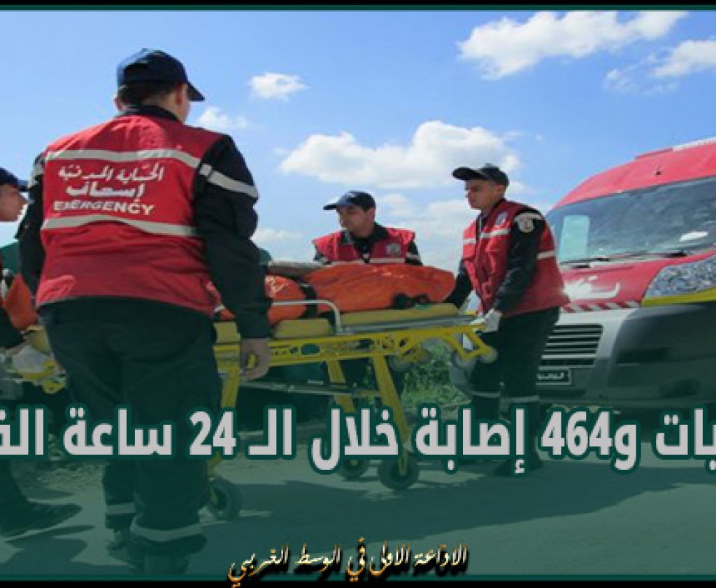 الحماية المدنية: 9 وفيات و464 إصابة خلال الــ 24 ساعة الفارطة