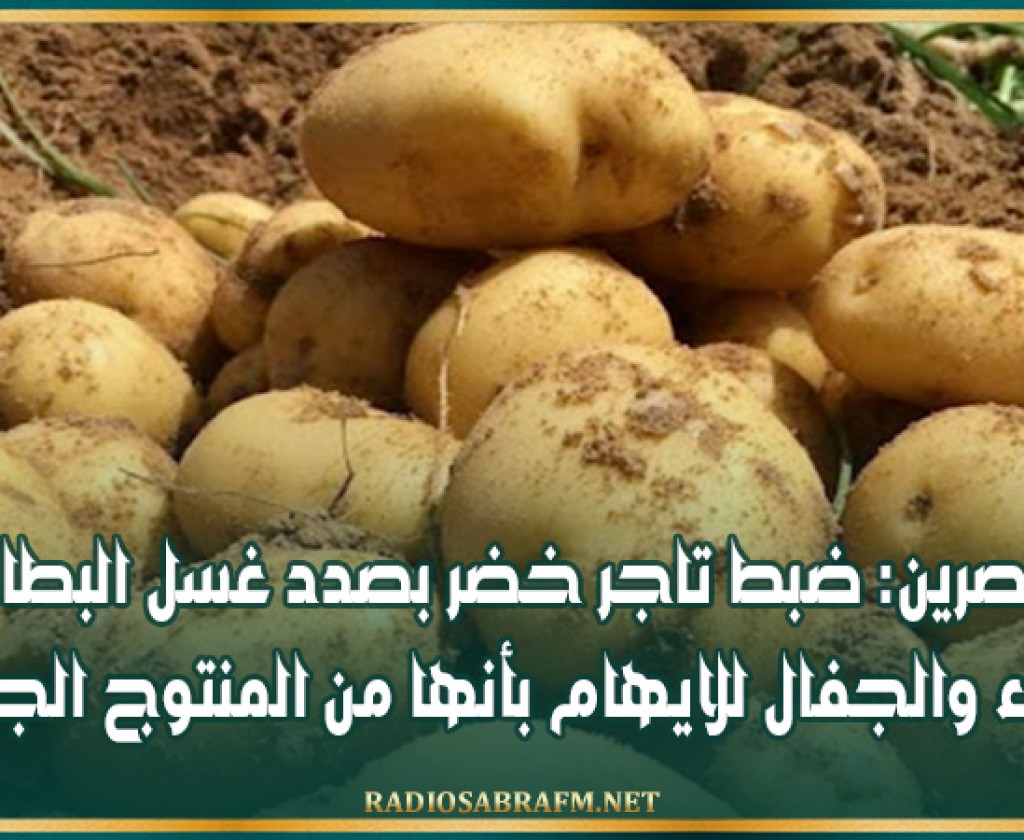 القصرين: ضبط تاجر خضر بصدد غسل البطاطا بالماء والجفال للايهام بأنها من المنتوج الجديد