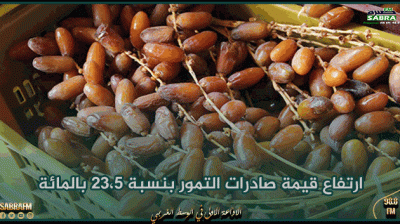 ارتفاع قيمة صادرات التمور بنسبة 23،5 بالمائة موفى فيفري الماضي