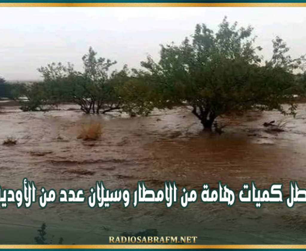 سيدي بوزيد : تهاطل كميات هامة من الامطار وسيلان عدد من الأودية