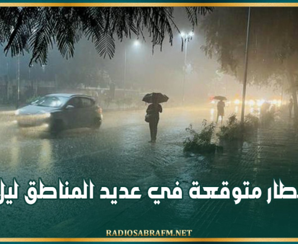 أمطار متوقعة في عديد المناطق ليلا