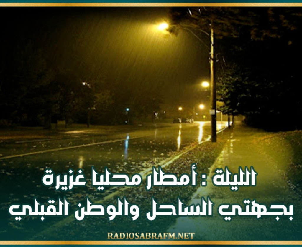 الليلة : أمطار محليا غزيرة بجهتي الساحل والوطن القبلي