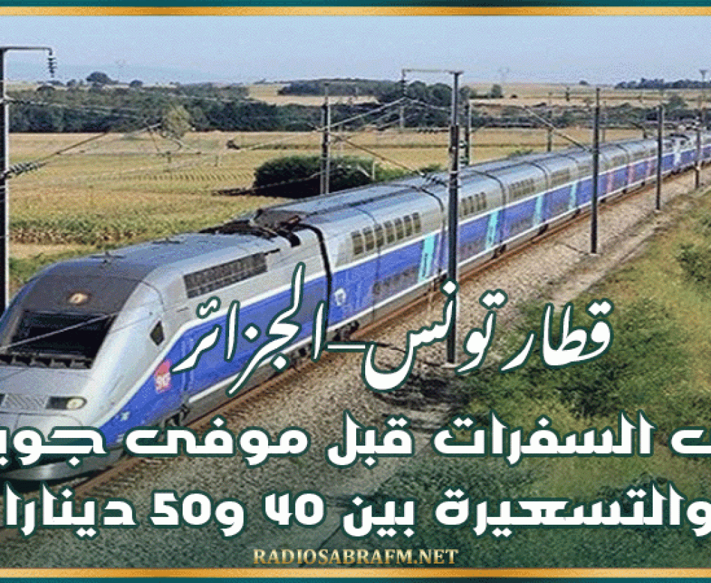 قطار تونس–الجزائر: أولى السفرات قبل موفى جويلية والتسعيرة بين 40 و50 دينارا