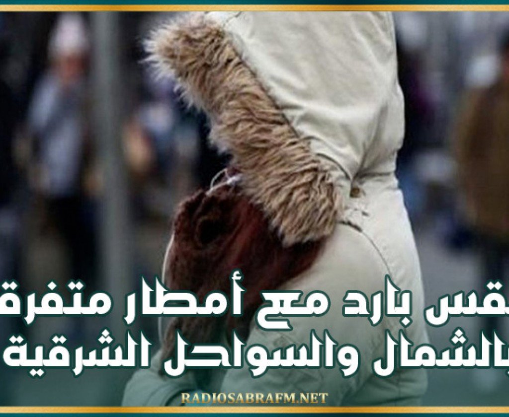 اليوم.. طقس بارد مع أمطار متفرقة بالشمال والسواحل الشرقية