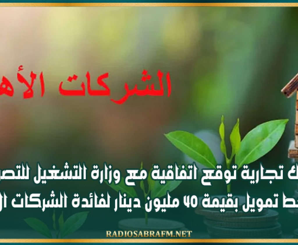 بنوك تجارية توقع اتفاقية مع وزارة التشغيل للتصرف في خط تمويل بقيمة 40 مليون دينار لفائدة الشركات الأهلية