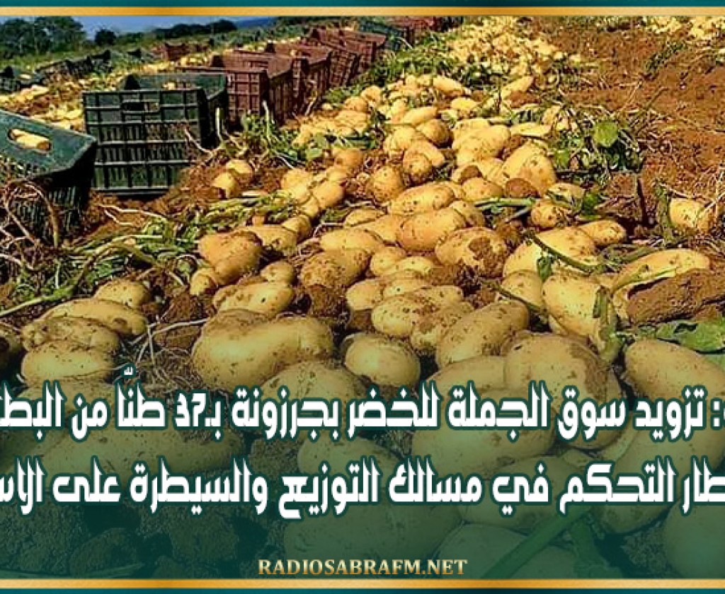 بنزرت: تزويد سوق الجملة للخضر بجرزونة بـ37 طنّا من البطاطا في إطار التحكم في مسالك التوزيع والسيطرة على الاسعار