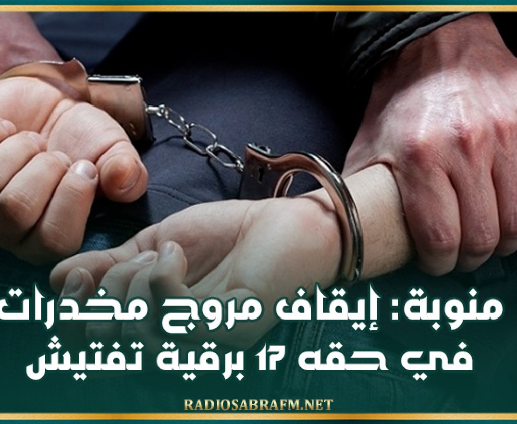 منوبة: إيقاف مروج مخدرات صادرة في حقه 17 برقية تفتيش