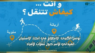 تونس الكبرى: الانطلاق في إنجاز 'الاستبيان الميداني للأسر حول تنقلات الأفراد'