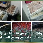 هيئة السلامة الصحية: حجز وإتلاف أكثر من 46 طنًا من الأغذية وغلق محلات لصنع وبيع المرطبات