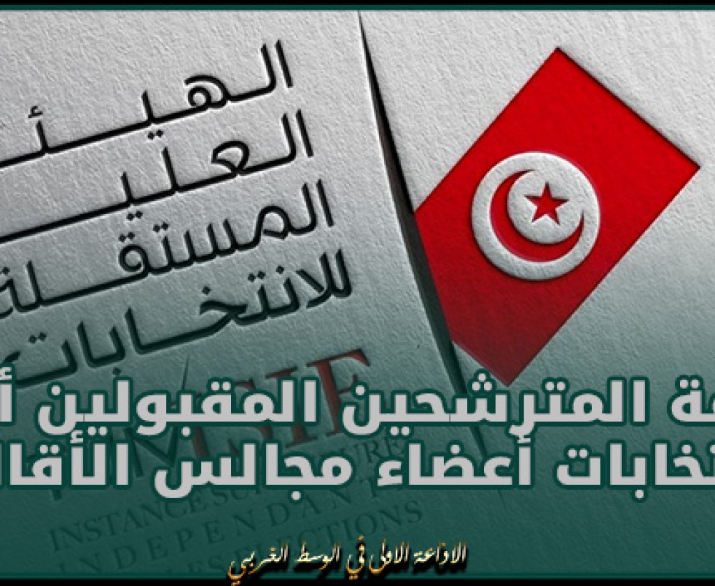 هيئة الانتخابات تنشر قائمة المترشحين المقبولين أوليا لانتخابات أعضاء مجالس الأقاليم