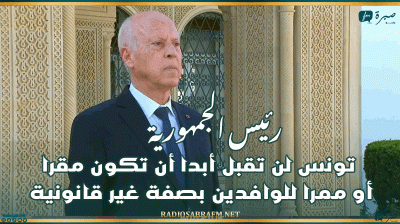 سعيّد: تونس لن تقبل أبدا أن تكون مقرا أو ممرا للوافدين بصفة غير قانونية