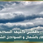 اليوم.. طقس كثيف السحب مع أمطار بالشمال و السواحل الشرقية