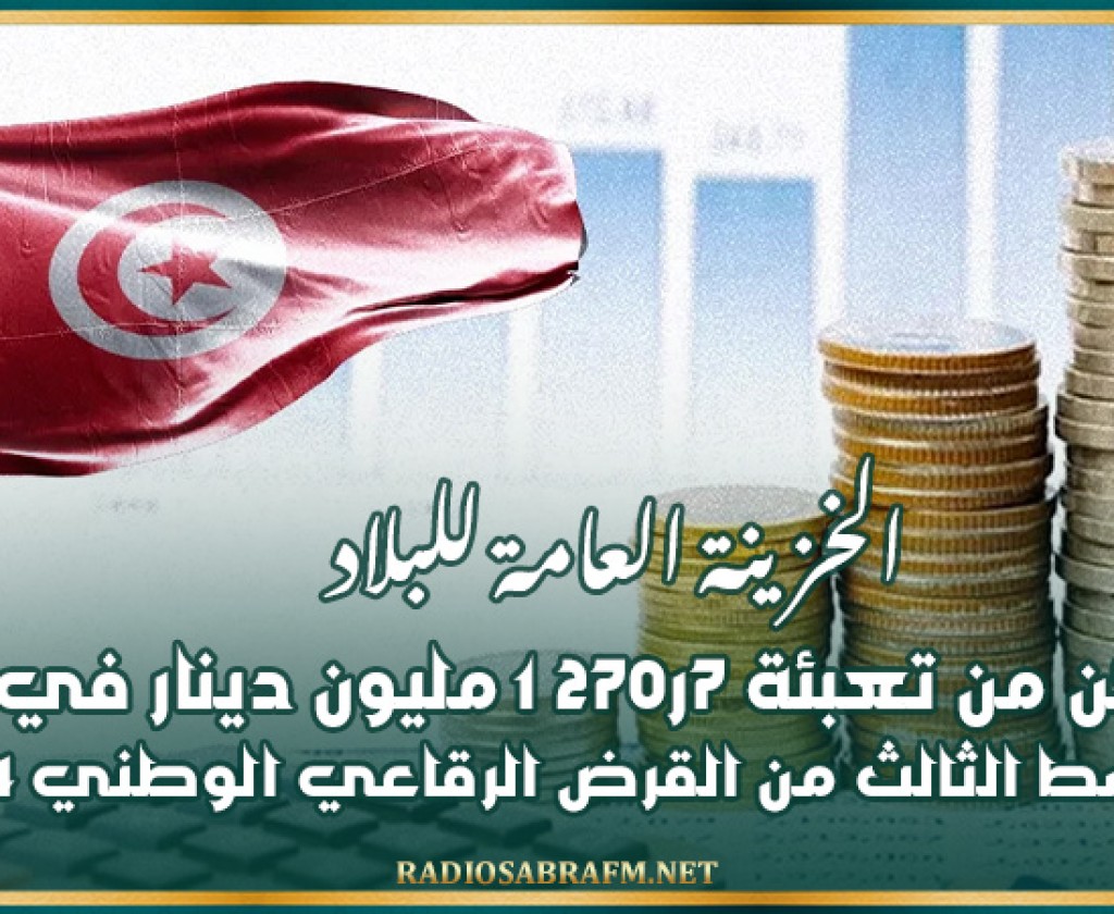 الخزينة العامة للبلاد تتمكن من تعبئة 7ر270 1 مليون دينار في اطار القسط الثالث من القرض الرقاعي الوطني 2024